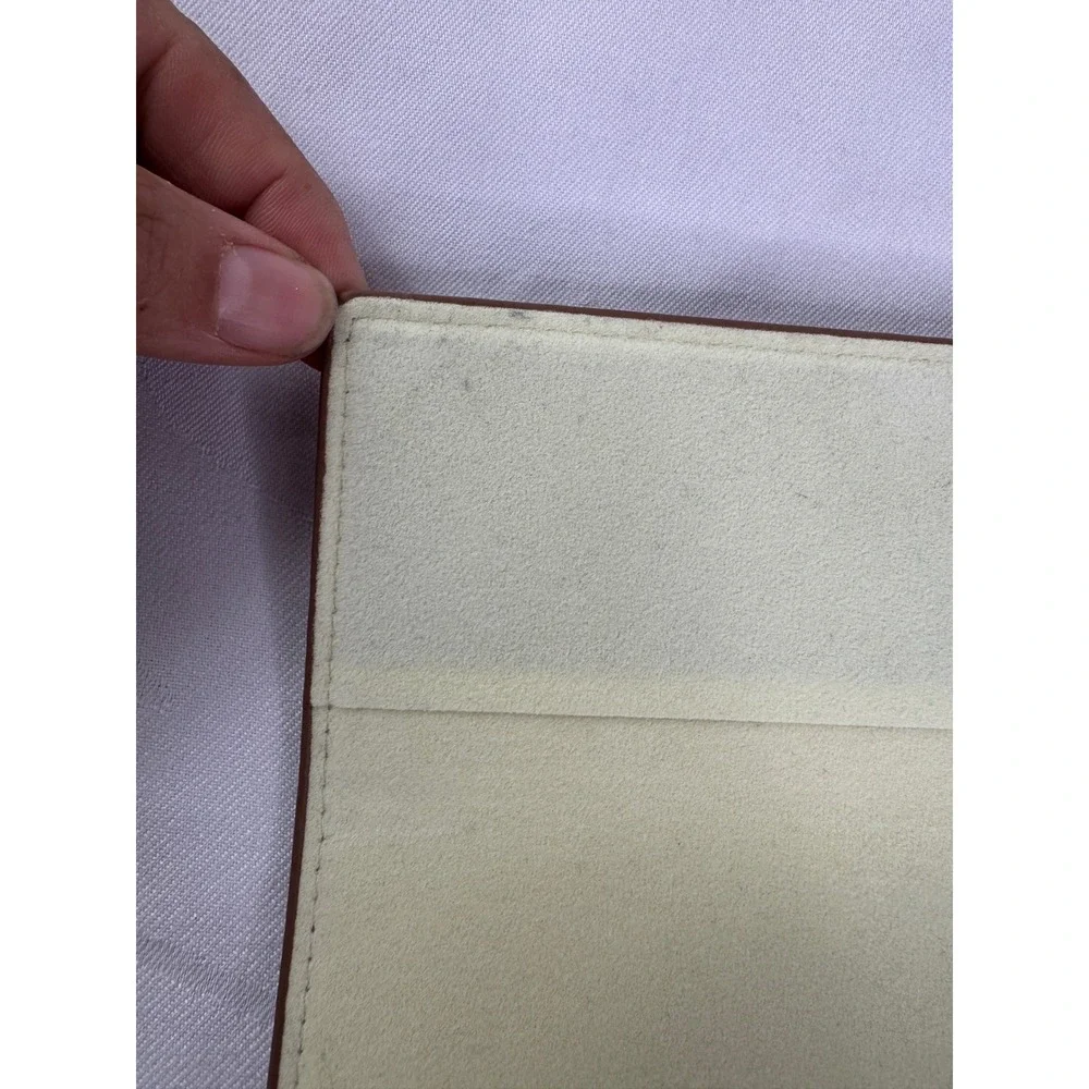 Burberry London England Tan Leather‎ Triangular Eyeglasses Sunglasses Case